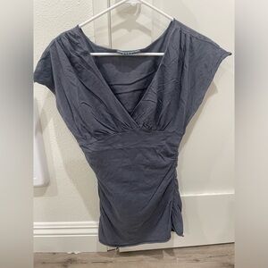Velvet by Graham & Spencer Rouched V Neck Top
